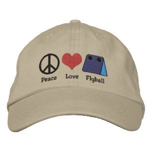 Bordada Gorra de Peace Love Flyball Embroidered