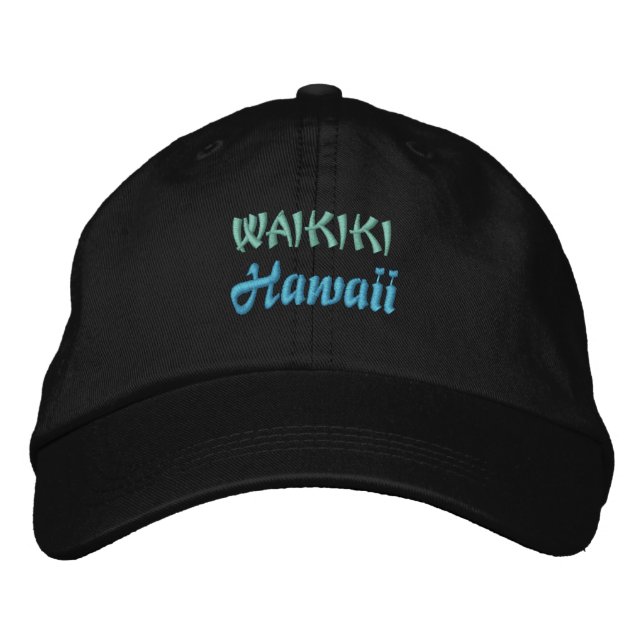 Bordada gorra de playa WAIKIKI (Anverso)