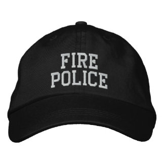 Bordada gorra de policía de bomberos