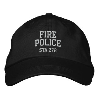 Bordada gorra de policía de bomberos