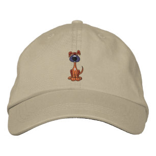 Bordada Gorra de porcino marrón chiflado