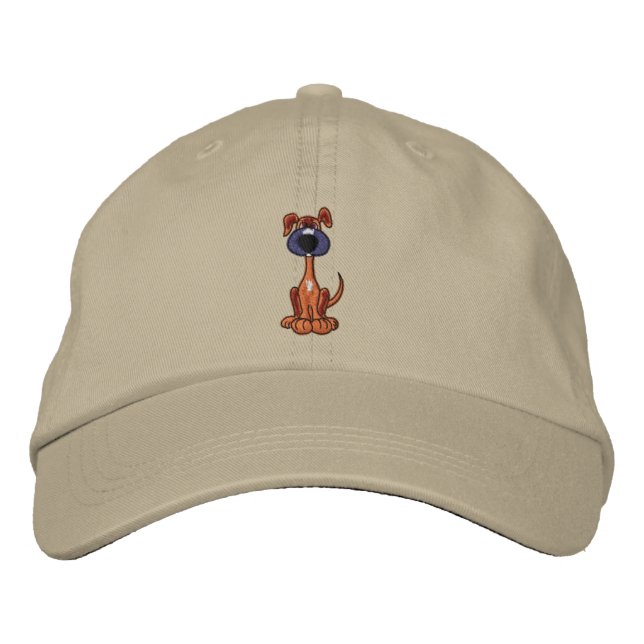 Bordada Gorra de porcino marrón chiflado (Anverso)