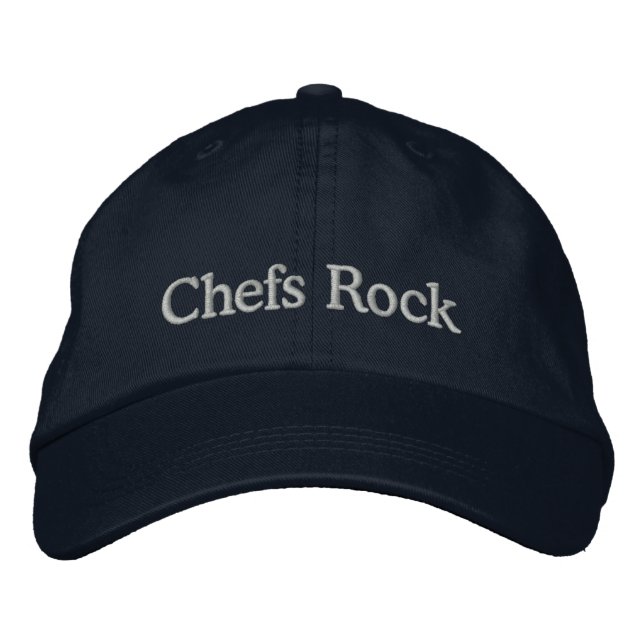 Bordada Gorra de rock de chefs con bordado (Anverso)