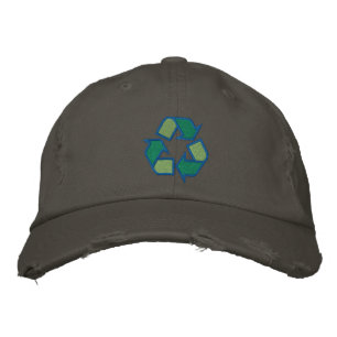 Bordada Gorra de símbolos de reciclaje