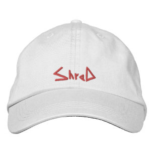 Bordada gorra de snowboard con sombra rojo