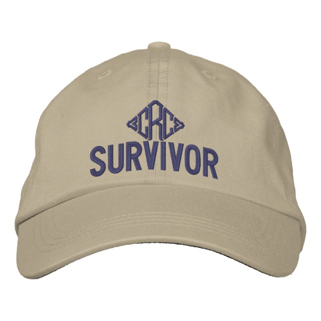 Bordada Gorra de superviviente de cáncer colorrectal (Anverso)