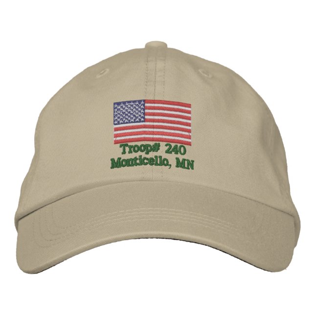 Bordada Gorra de tropa de personalizable (Anverso)