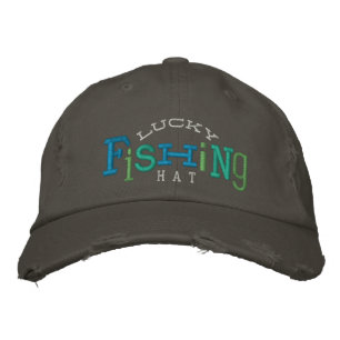 Bordada Gorra del barbarie de la pesca afortunada
