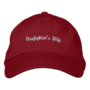 Bordada Gorra del bombero bordado a su esposa