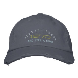 Bordada Gorra del Bordado de Hunk, 1970