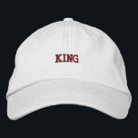 Bordada Gorra del bordado del rey real caqui caqui sin tie<br><div class="desc">El texto "King" bordado añade un toque de negrita a este gorra de algodón blanco. Con una correa ajustable para el ajuste perfecto,  es una excelente manera de mostrar tu estilo con un estilo de vida real.</div>