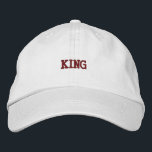 Bordada Gorra del bordado del rey real caqui caqui sin tie<br><div class="desc">El texto "King" bordado añade un toque de negrita a este gorra de algodón blanco. Con una correa ajustable para el ajuste perfecto,  es una excelente manera de mostrar tu estilo con un estilo de vida real.</div>