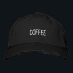 Bordada gorra del café<br><div class="desc">Gorra para los amantes del café,  coffeHENO</div>