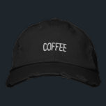 Bordada gorra del café<br><div class="desc">Gorra para los amantes del café,  coffeHENO</div>