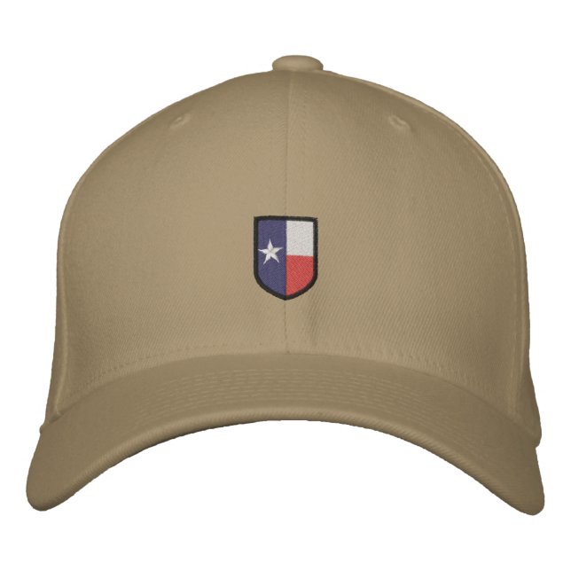 Bordada Gorra del Escudo de Armas Embrodado de Texas (Anverso)