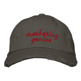 Bordada Gorra del genio de la mercadotecnia bordado