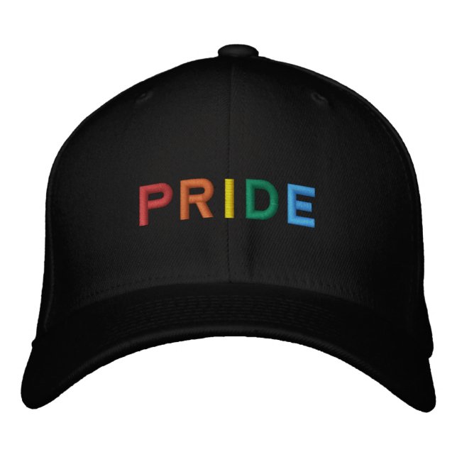 Bordada Gorra del Orgullo Arcoiris año tras año (Anverso)