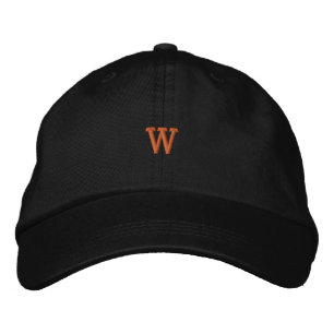 Bordada Gorra elegante con monograma bordado con W mayúscu