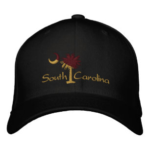 Bordada Gorra Embroiderada Maroon/Gold SC Dark Palmetto Mo