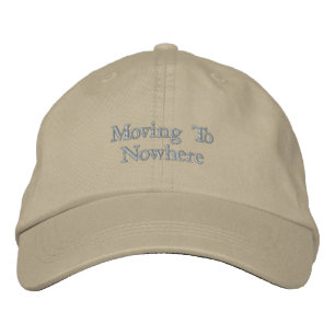 Bordada Gorra Embroidered Minimalista Moviéndose a Ninguna