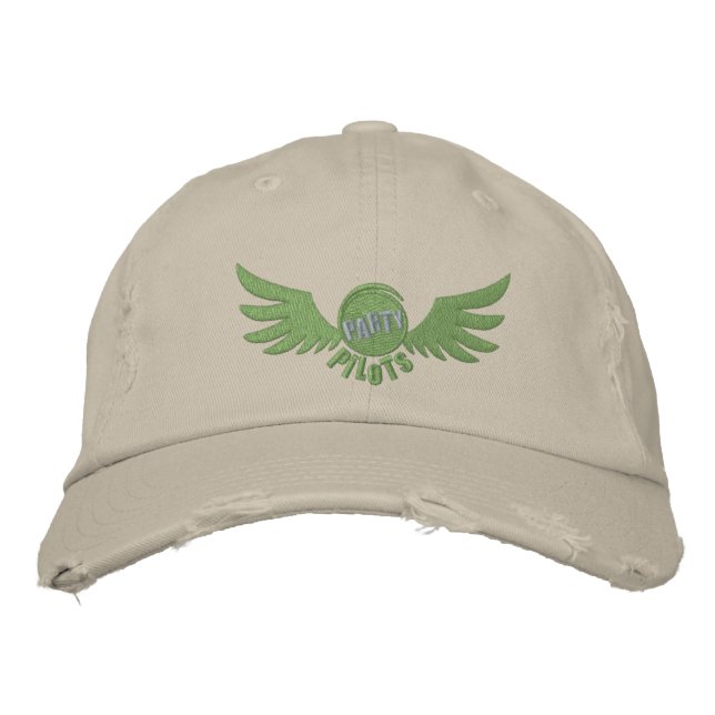 Bordada Gorra en problemas del fiesta piloto (Anverso)