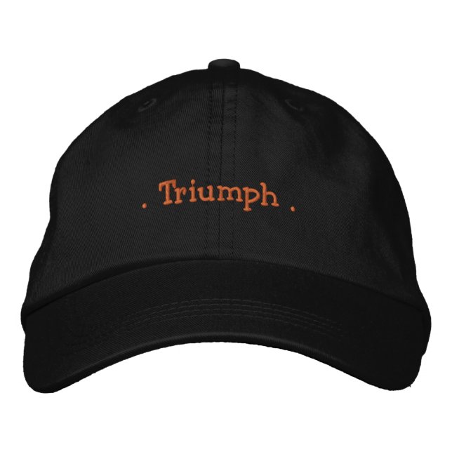Bordada Gorra estampada Triumph Negro algodón delantero Go (Anverso)