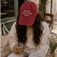 Gorra estética de vida suave, estilo de vida femen