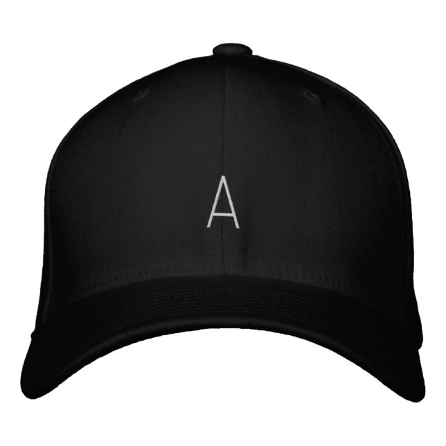 Bordada Gorra Flexfit de lana con monograma personalizado  (Anverso)