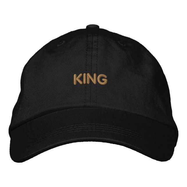 Bordada Gorra impreso de texto King-Guapo adorable un conf (Anverso)