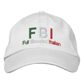 Bordada Gorra italiana de béisbol blanco completamente inu