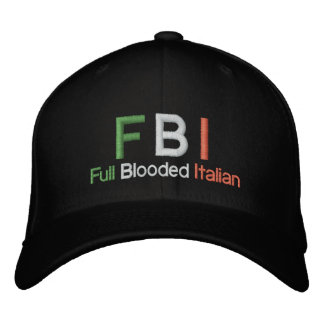 Bordada Gorra italiana de béisbol negro completamente inun