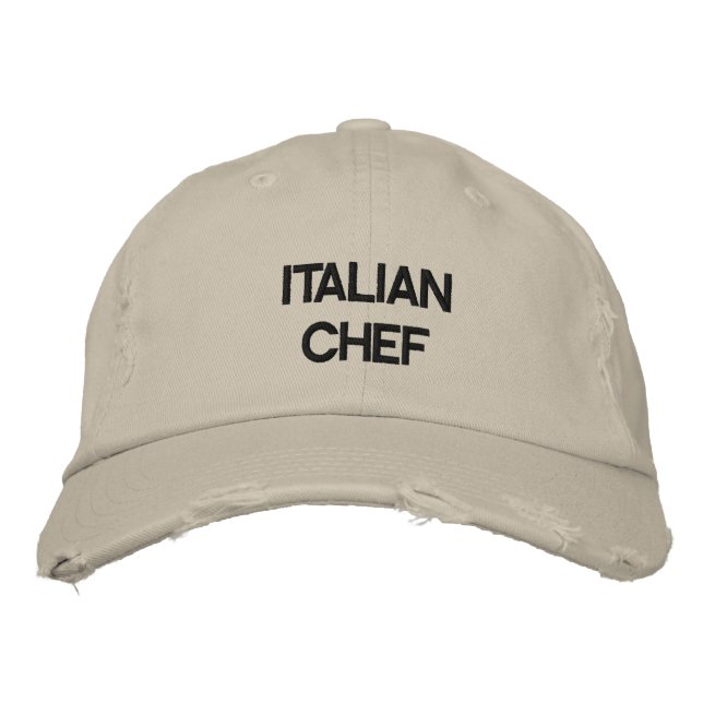 Bordada gorra "ITALIANO CHEF" (Anverso)