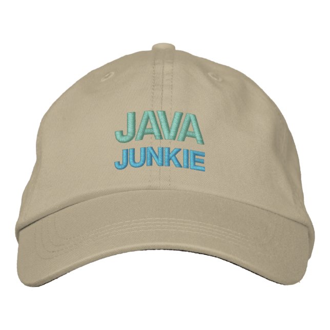Bordada gorra JAVA JUNKIE (Anverso)
