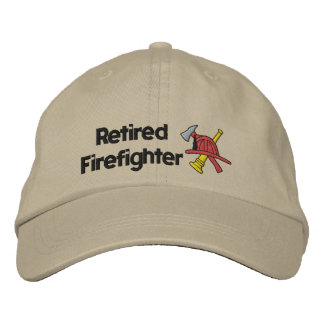 Bordada Gorra jubilado de bomberos bordado