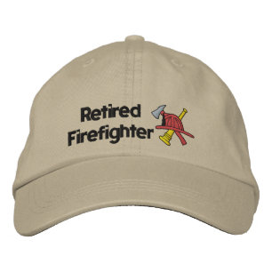 Bordada Gorra jubilado de bomberos bordado