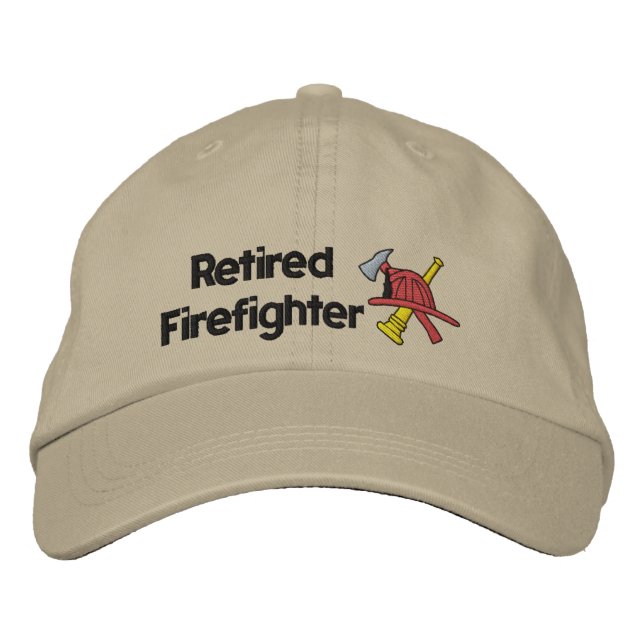 Bordada Gorra jubilado de bomberos bordado (Anverso)