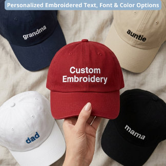 Bordada Gorra moderna personalizada para mamá en el día de
