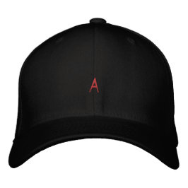 Bordada Gorra moderno de tipos de letra "A" monograma Pers