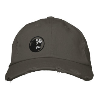 Bordada Gorra Monje Enfadado - Gris Negro/Oscuro
