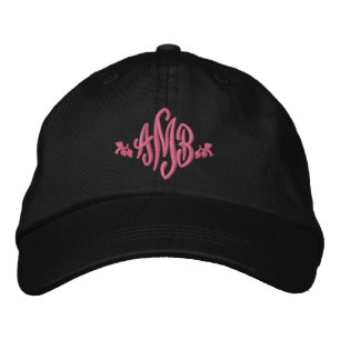 Bordada Gorra Monogramado 3 Iniciales V2