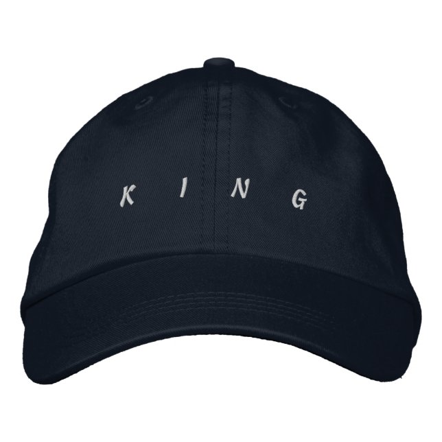Bordada Gorra Navy-Hat KING ajuste perfecto para cualquier (Anverso)