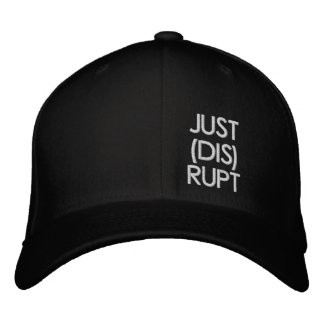 Bordada Gorra negra de béisbol con el lenguaje bordado que