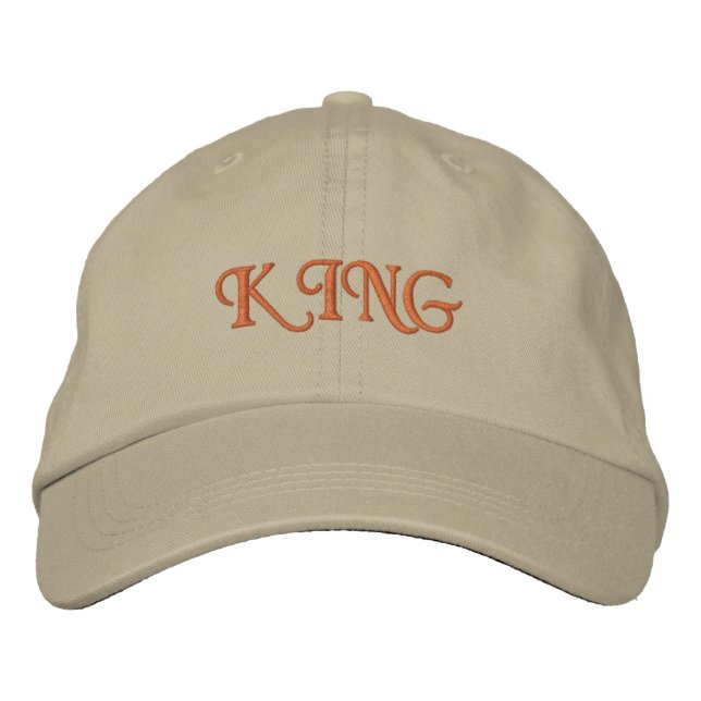 Bordada Gorra Negra y Regia El Rey Algodón Super Gorra Kha (Anverso)