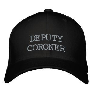 Bordada Gorra negro de forense adjunto