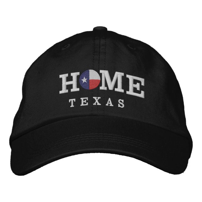 Bordada GORRA negro de Texas HOME (Anverso)