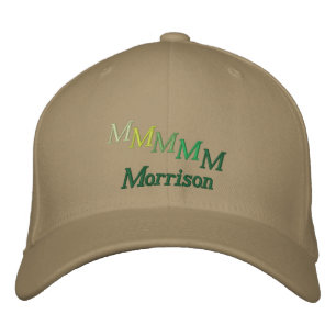 Bordada Gorra - Nombre y Monograma escalonado (Verdes)
