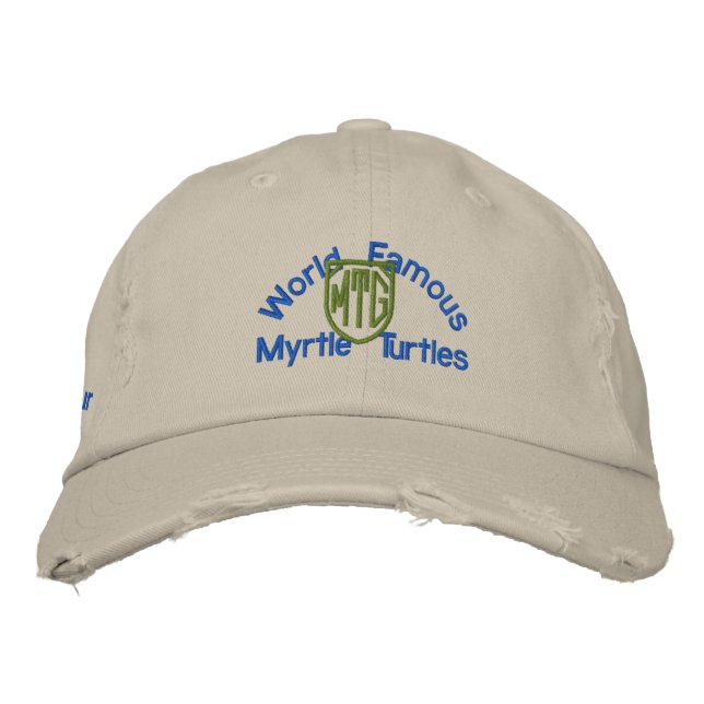 Bordada Gorra Oficial de Myrtle Turtle Golf (Anverso)