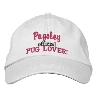 Bordada Gorra oficial de Pug Lover bordado