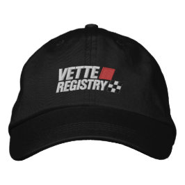 Bordada Gorra oscura con logotipo bordado de Vette Registr