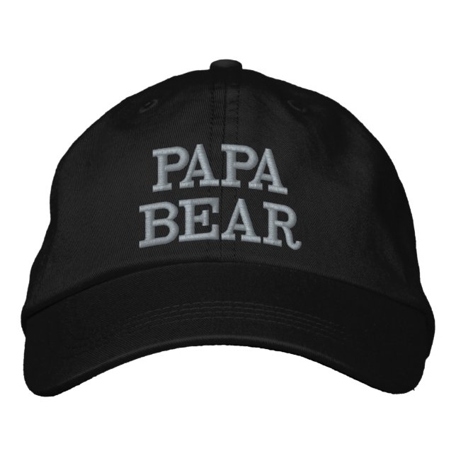 Bordada Gorra Papa Bear | Regalo del día del padre (Anverso)